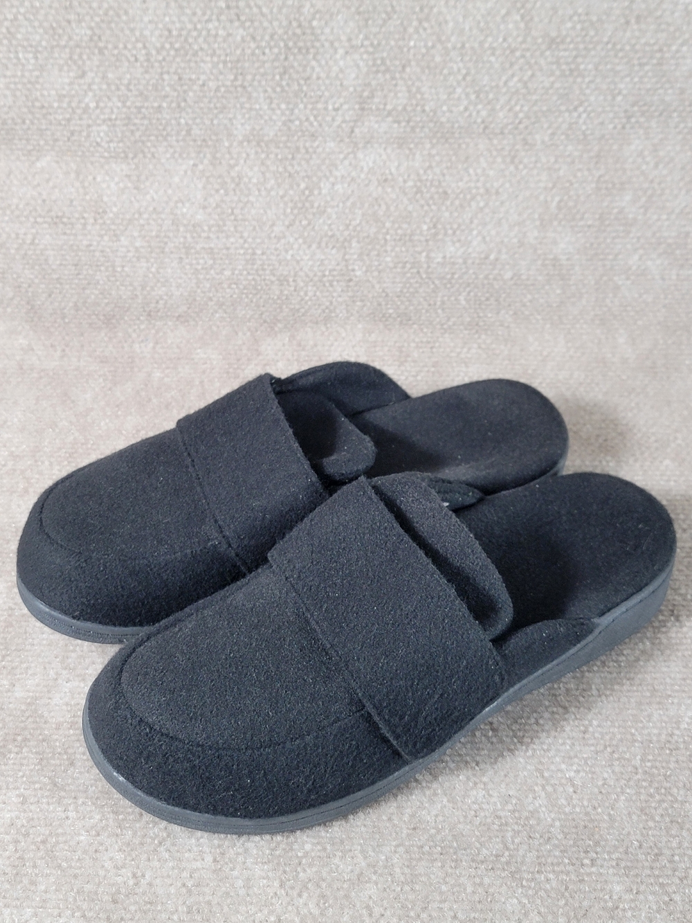 Vionic Gemma II Women's Slipper Mule US 10  black  Flannel Slip-On Comfort The s